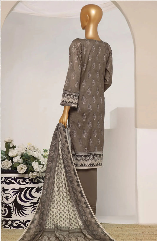 HZ RTW Rozaana Prints Zarri Printed Dupatta Collection - PZD 708 Fawn Brown