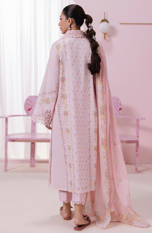 Qalamkar Embroidered Lawn Unstitched 3 Piece Suit - EM-07 B Eden - Q25QLMP - Pink - Summer Collection