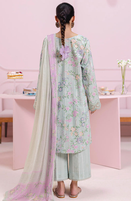 Qalamkar Embroidered Lawn Unstitched 3 Piece Suit - EM-05 B Greta - Q25QLMP - Green - Summer Collection