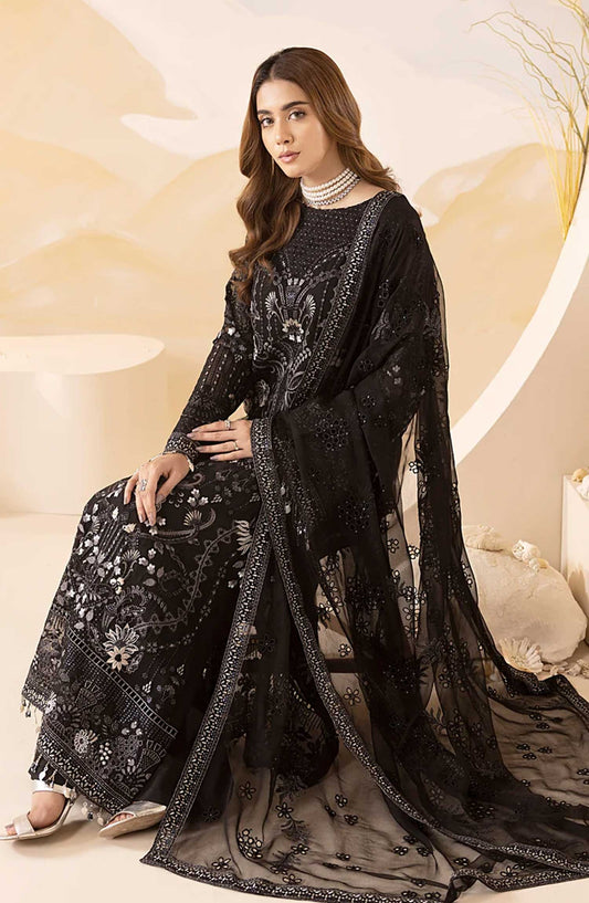 Lamisah Luxury Chiffon Unstitched Collection By Lavish Premium - Raven