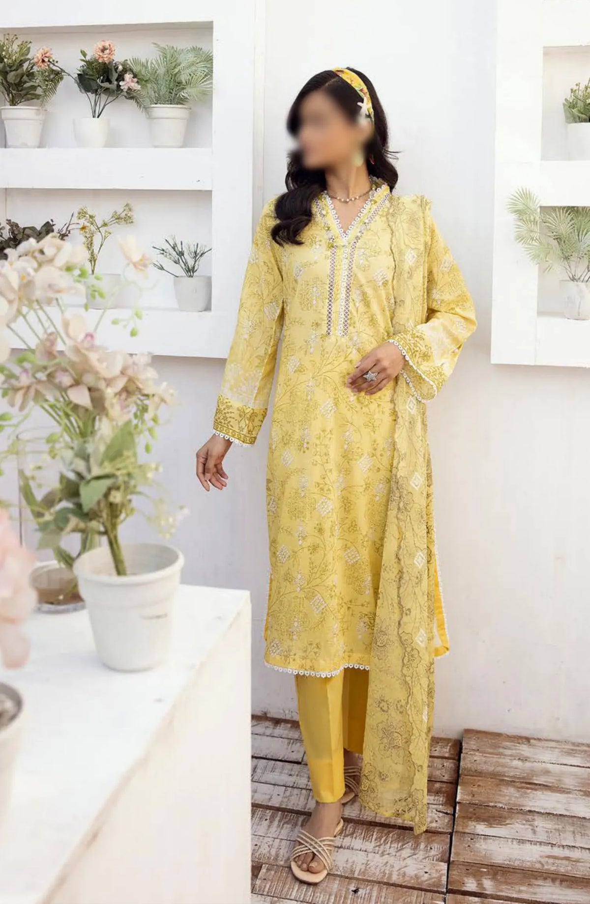 NUR Rang Barang Embroidered and Printed Lawn Collection 2024 - RB 304