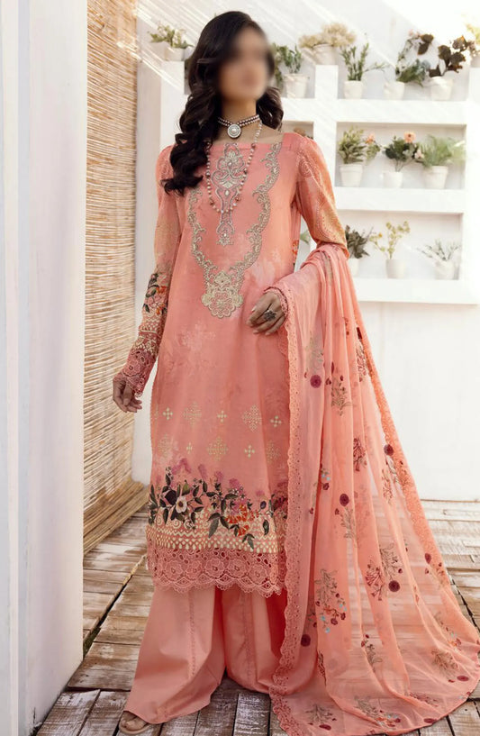 NUR Rang Barang Embroidered and Printed Lawn Collection 2024 - RB 306