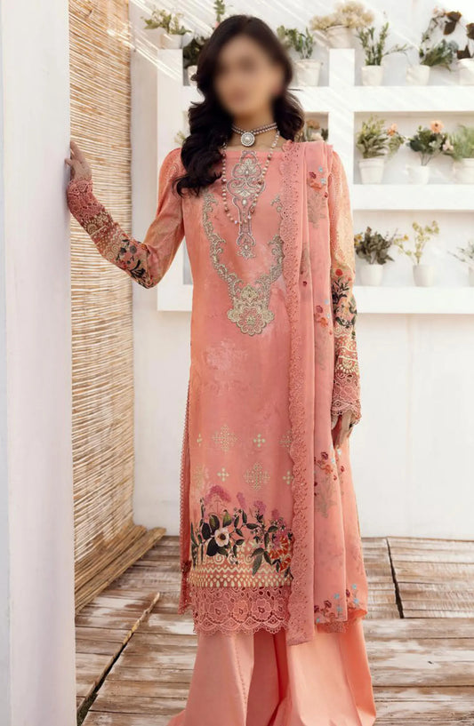 NUR Rang Barang Embroidered and Printed Lawn Collection 2024 - RB 306
