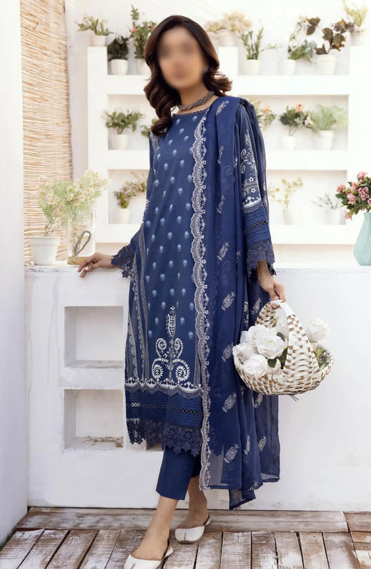 NUR Rang Barang Embroidered and Printed Lawn Collection 2024 - RB 310