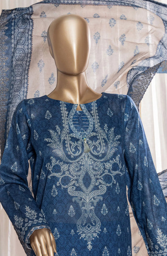 HZ Rimjhim Lawn Embroidered Cutwork Dupatta Collection - REC 131