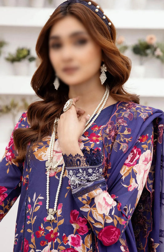 RangNagar Embroiderd and Printed Lawn Collection By NUR - RN-402