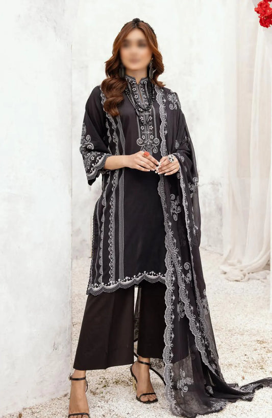 RangNagar Embroiderd and Printed Lawn Collection By NUR - RN-407