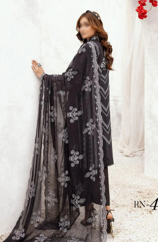 RangNagar Embroiderd and Printed Lawn Collection By NUR - RN-407