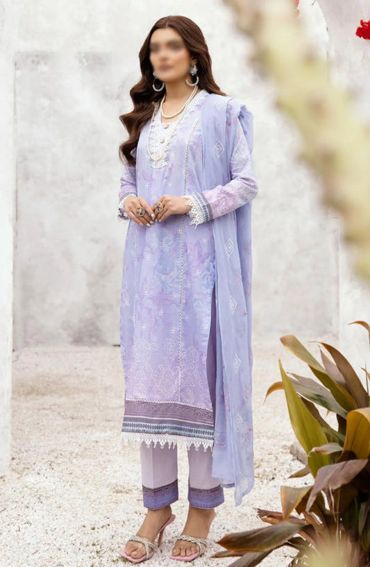 RangNagar Embroiderd and Printed Lawn Collection By NUR - RN-408