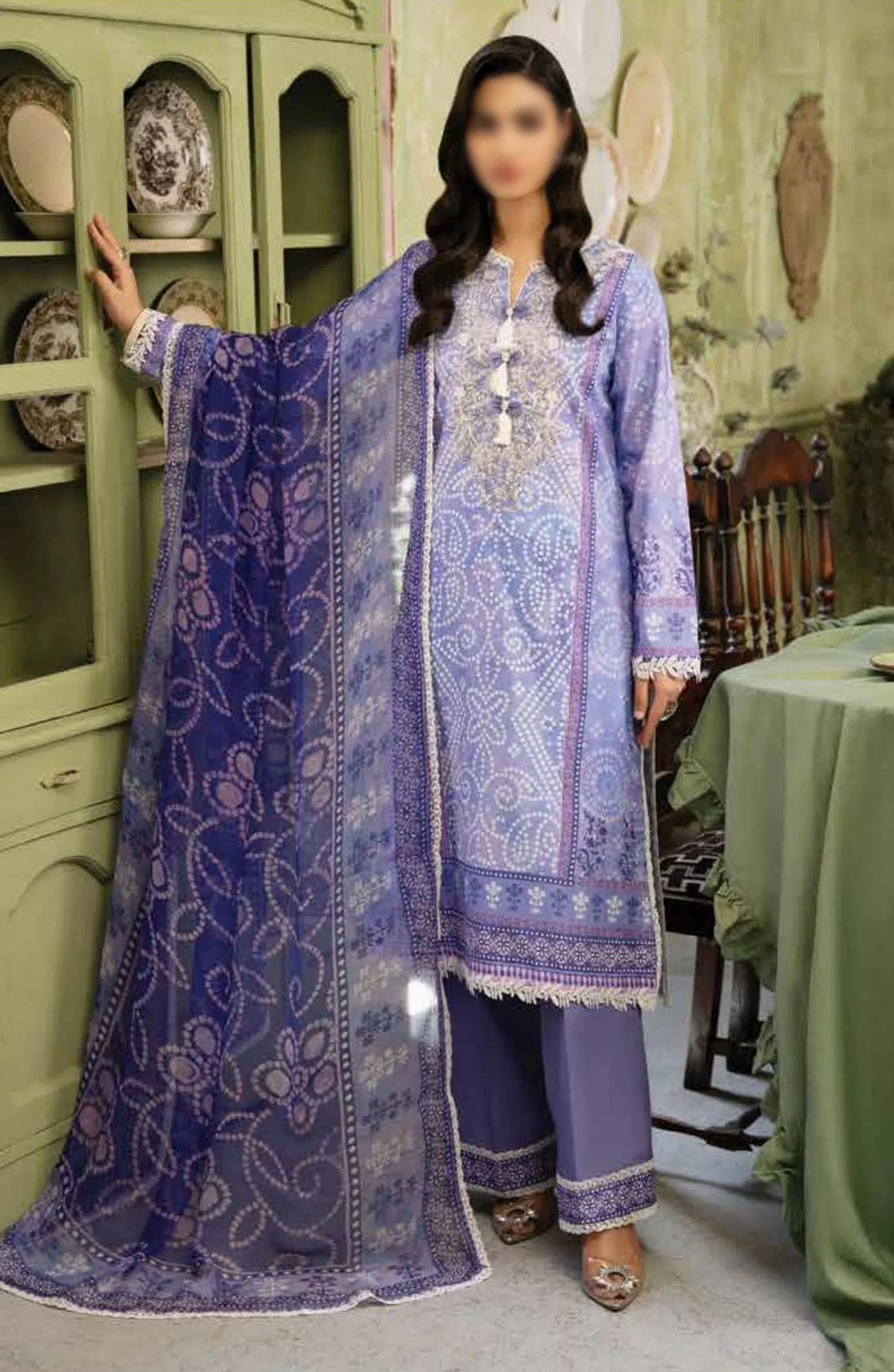 Roheenaz Flora Unstitched Printed Lawn Collection - RNP-03A CELESTIA