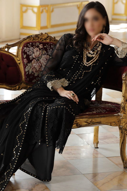 Merakish Unstitched Luxury Formal Collection 2023 - Royal Black