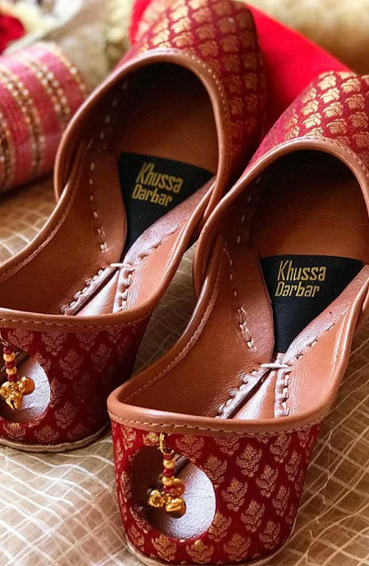 Khussa Darbar Festive Style Khussa Ruby