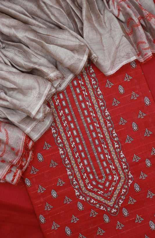 Renon Unstitched Printed Collection 2024 with Rangoli Dupatta - RUPC 05