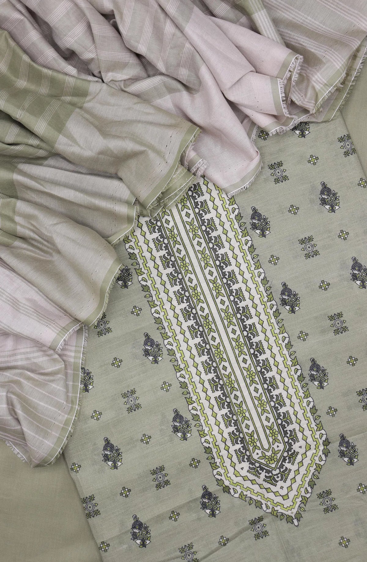 Renon Unstitched Printed Collection 2024 vol 02 with Rangoli Check Dupatta - RUPCV2-02