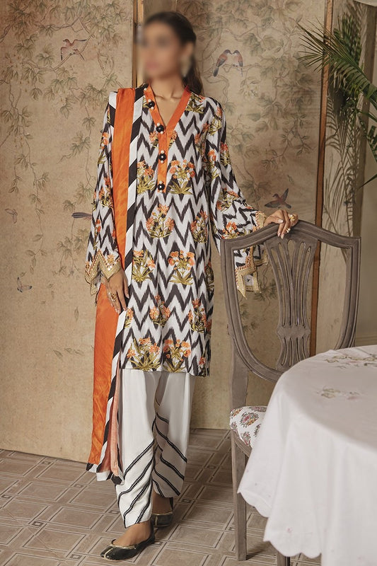Manzil - Khaddar and Linen Unstitched Collection D- RUSSET TWILL