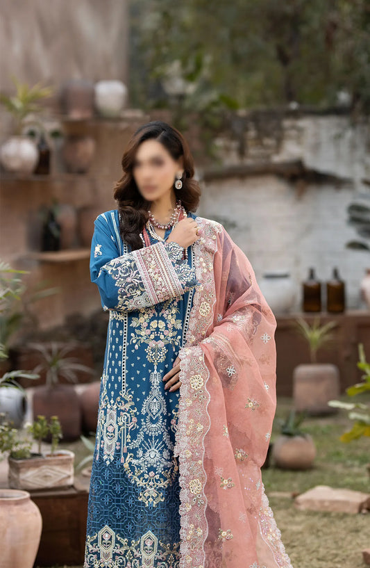 Serene Gulposh Luxury Lawn Collection 2024 - SL 42 HANA