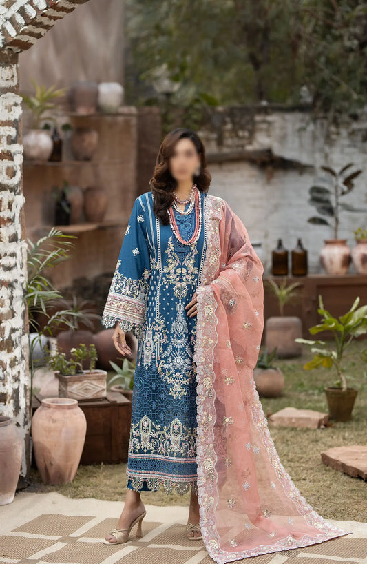 Serene Gulposh Luxury Lawn Collection 2024 - SL 42 HANA
