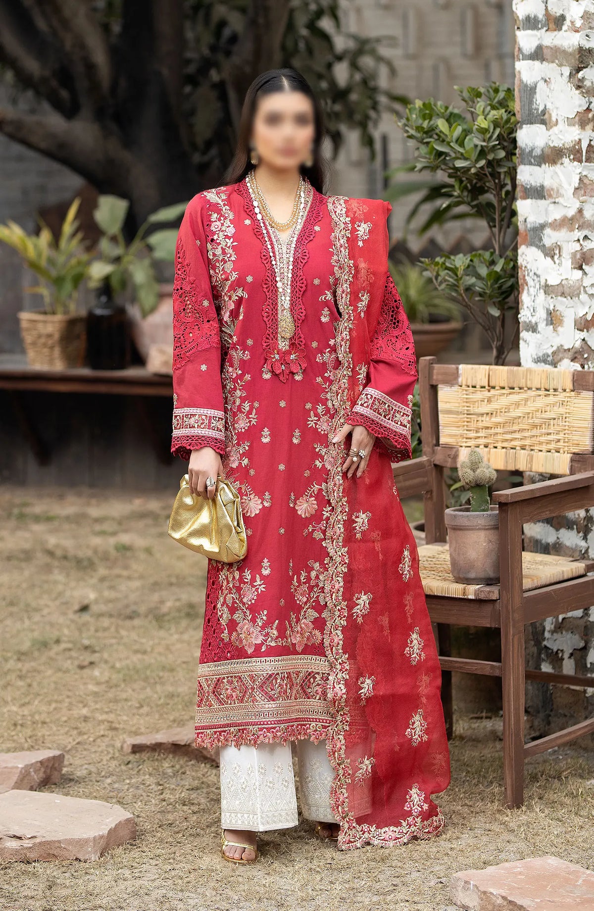 Serene Gulposh Luxury Lawn Collection 2024 - SL 46 AMAL