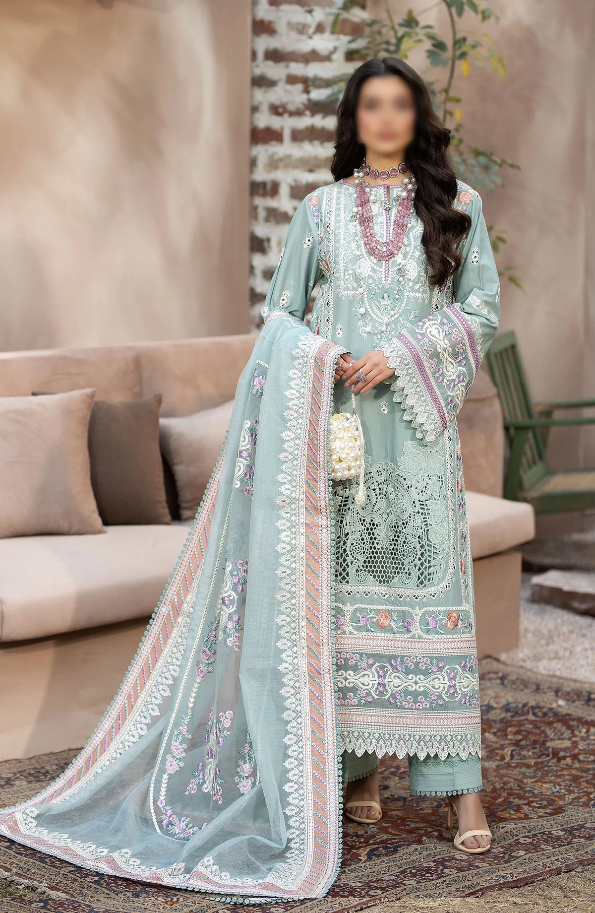 Serene Gulposh Luxury Lawn Collection 2024 - SL 49 MIRHA