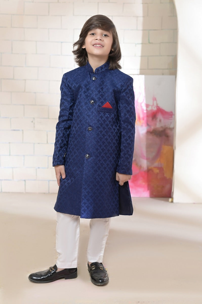 Exclusive Kids Sherwani Collection - S 01 Blue Sherwani