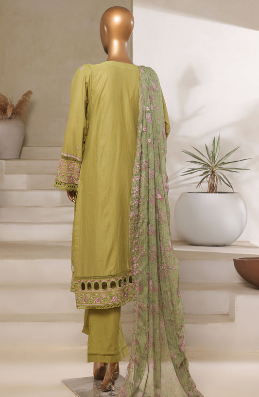 Sadabahar Embroidered Lawn Stitched 3 Piece Suit - D-05 - SBD25LESCV6 - Green - Summer Collection