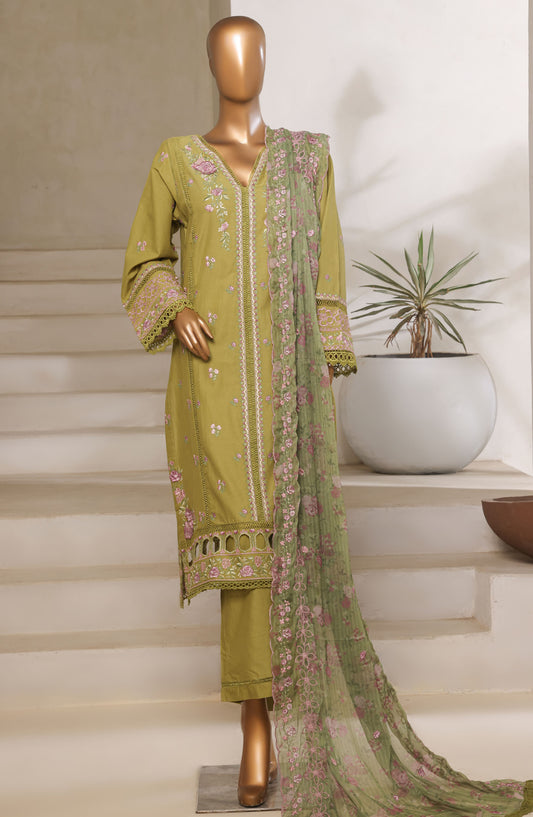 Sadabahar Embroidered Lawn Stitched 3 Piece Suit - D-05 - SBD25LESCV6 - Green - Summer Collection