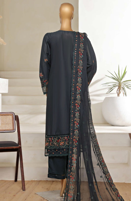Sadabahar Embroidered Lawn Stitched 3 Piece Suit - D-07 - SBD25LESV5 - Black - Spring Collection