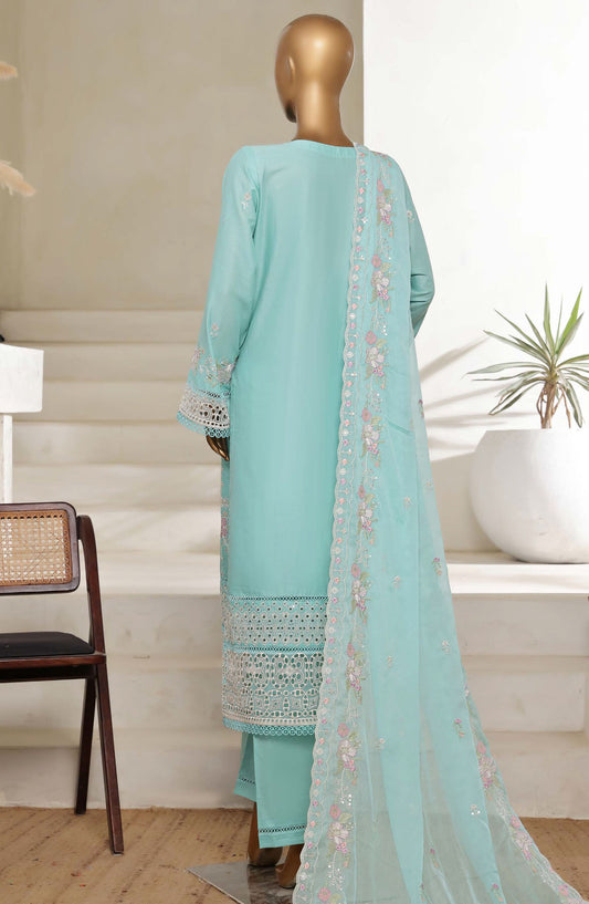 Sadabahar Embroidered Lawn Stitched 3 Piece Suit - D-06 - SBD25LESV5 - Blue - Spring Collection