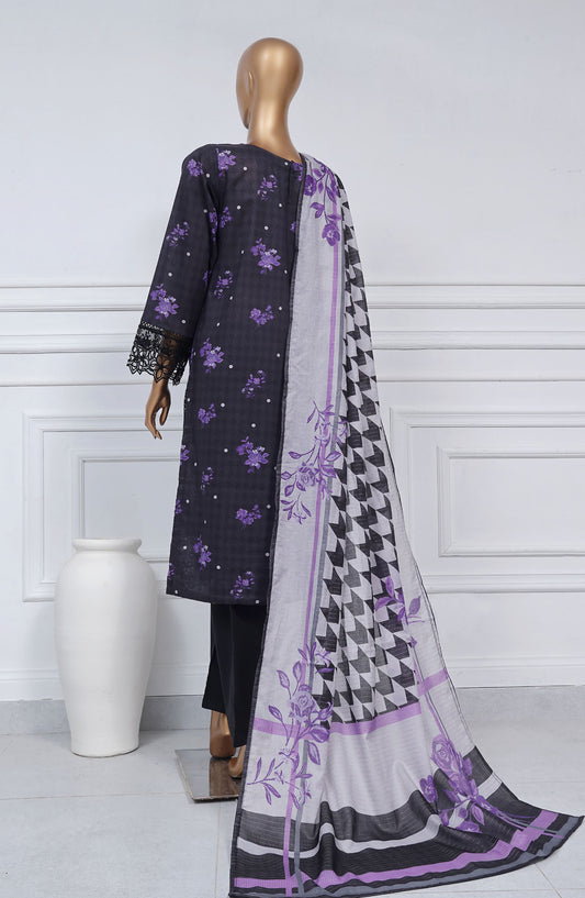 Sadabahar Embroidered Lawn Stitched 3 Piece Suit - D-06 - SBD25CWV1 - Black - Summer Collection