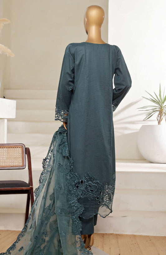 Sadabahar Embroidered Lawn Stitched 3 Piece Suit - D-05 - SBD25LESV5 - Blue - Spring Collection