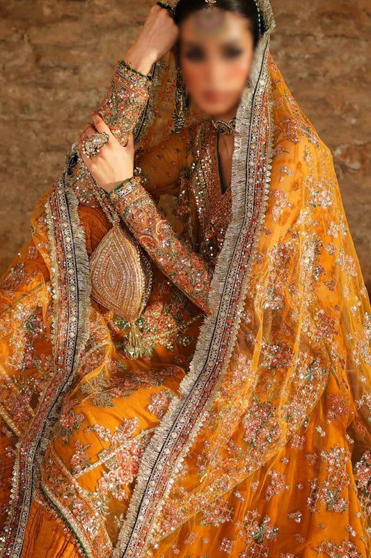Hussain Rehar Zaib-un-Nisa Collection  - Saffron