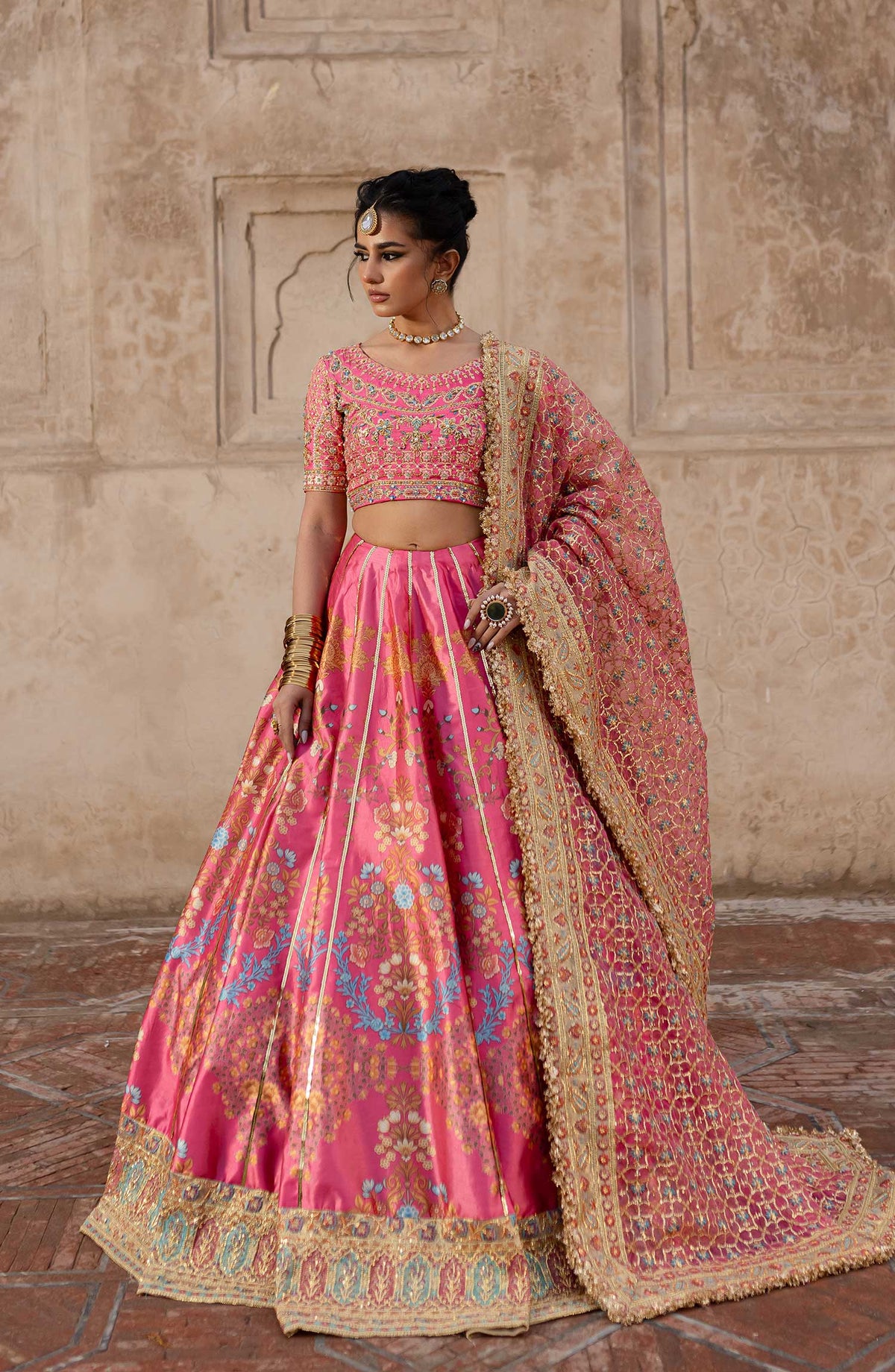 Khwabedah By Maria Osama Khan Embroidered Unstitched 3 Piece - Safiya - MOK25K - Light Pink - Wedding Collection