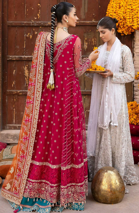 Jashn by Imrozia Embroidered Net Unstitched 3 Piece - SB-36 Janaan - IM25J - Red - Formal Collection