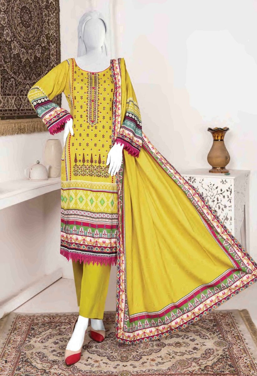 Amna Khadija Shahtaj Printed and Embroidered Linen Collection SE 02