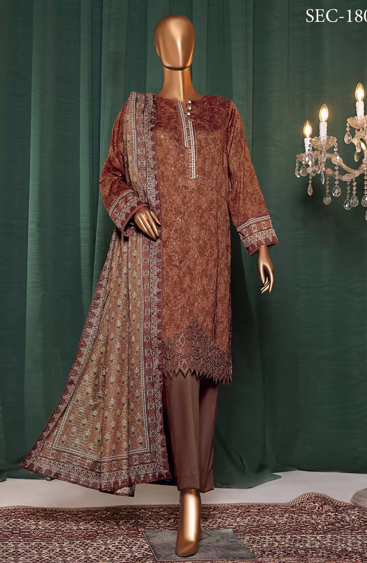 HZ Satranga Embroidered Collection-SEC-180