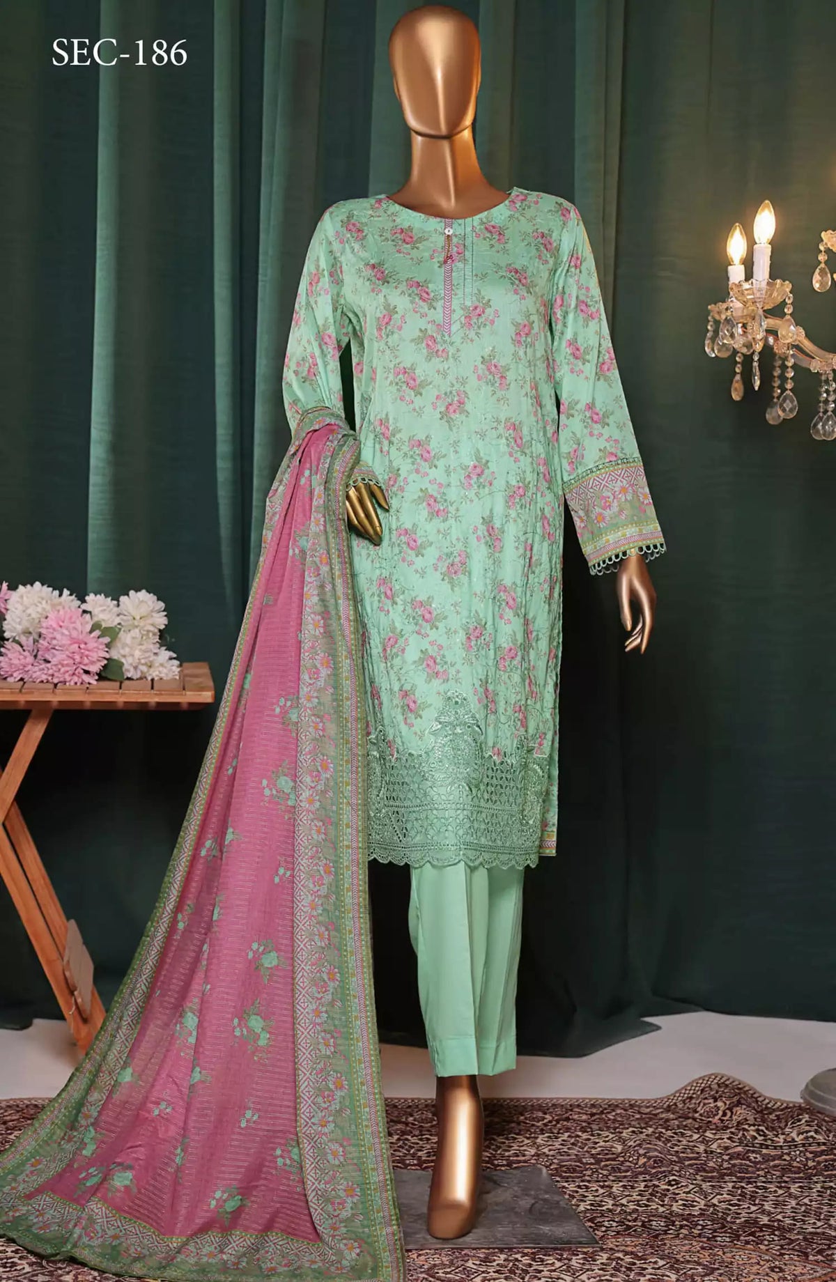 HZ Satranga Embroidered Collection-SEC-186
