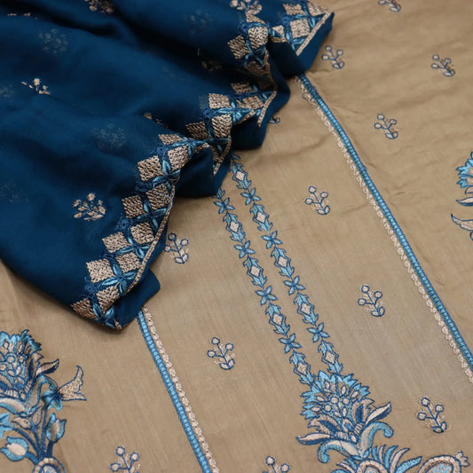 Sarang Exclusive Embroidered Viscose Collection With Chiffon Dupatta - SEEVC 01