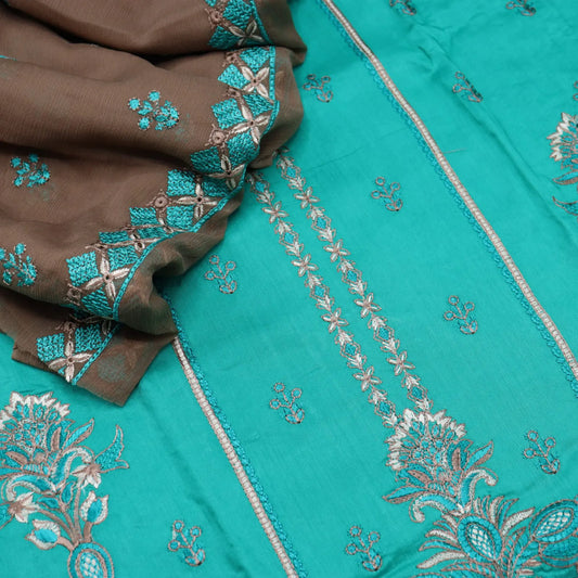 Sarang Exclusive Embroidered Viscose Collection With Chiffon Dupatta - SEEVC 06
