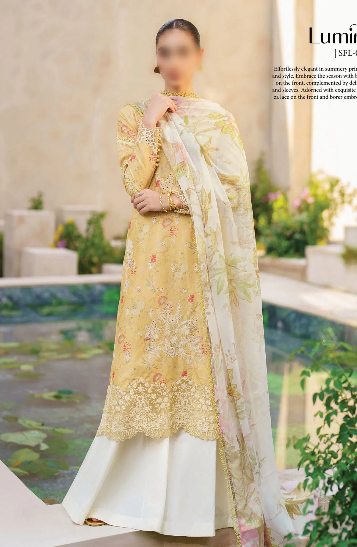 Iznik Festive Lawn Collection 2024 - SFL-09 LUMINARY