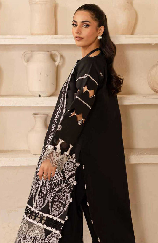 Parishay Embroidered Lawn Unstitched 3 Piece - SG-01 - P25SG - Black - Summer Collection