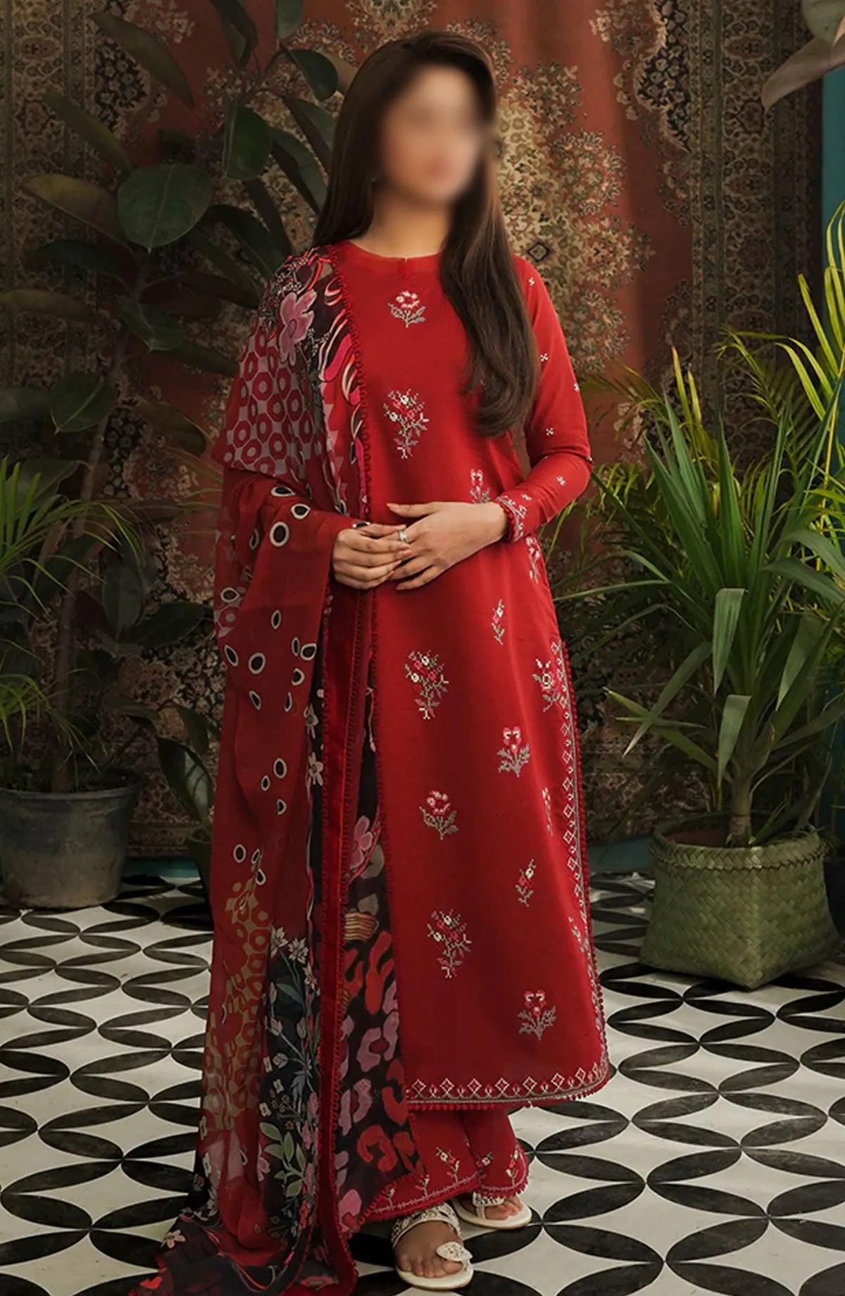 Seran Afsanah Unstitched Luxury Lawn Collection 2024 - Shadab