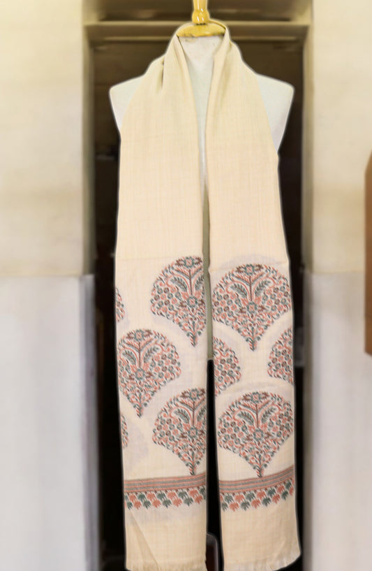 Amna Khadija Premium Wool Shawl - D-06 - 9601490 - AM25SHWL - Fawn - Winter Collection