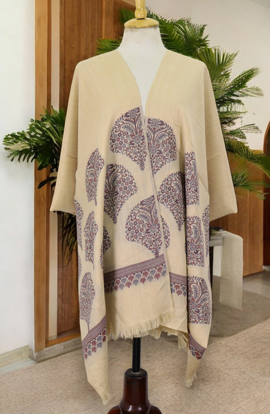 Amna Khadija Premium Wool Shawl - D-02 - 9601490 - AM25SHWL - Light Lemon - Winter Collection