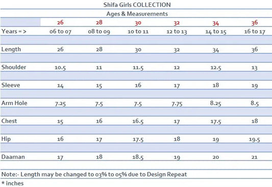 Shifa Girls Satrangi 3 Pcs Collection - SGS 07