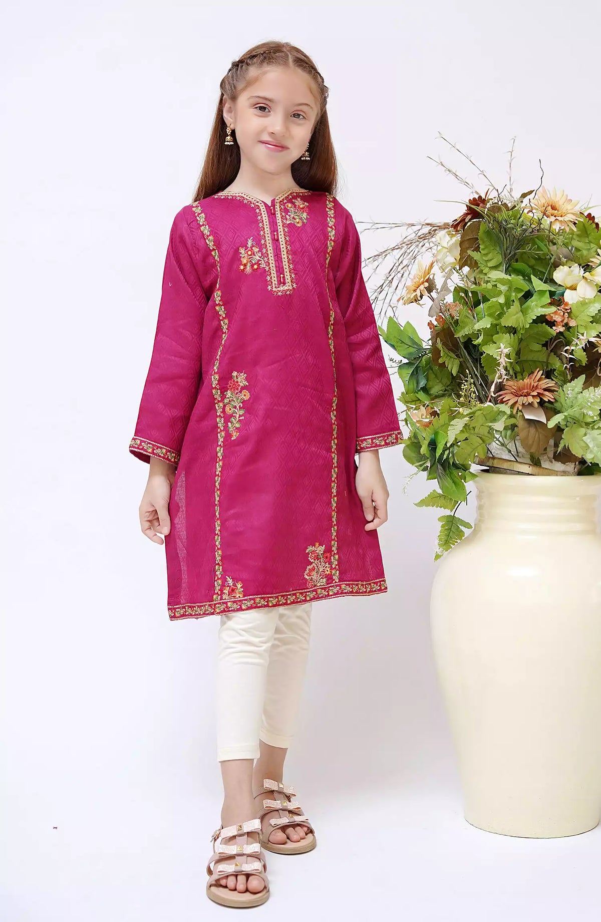 Shanzey Fairy Tales Kids Pret Collection - SHK 2902 Magenta