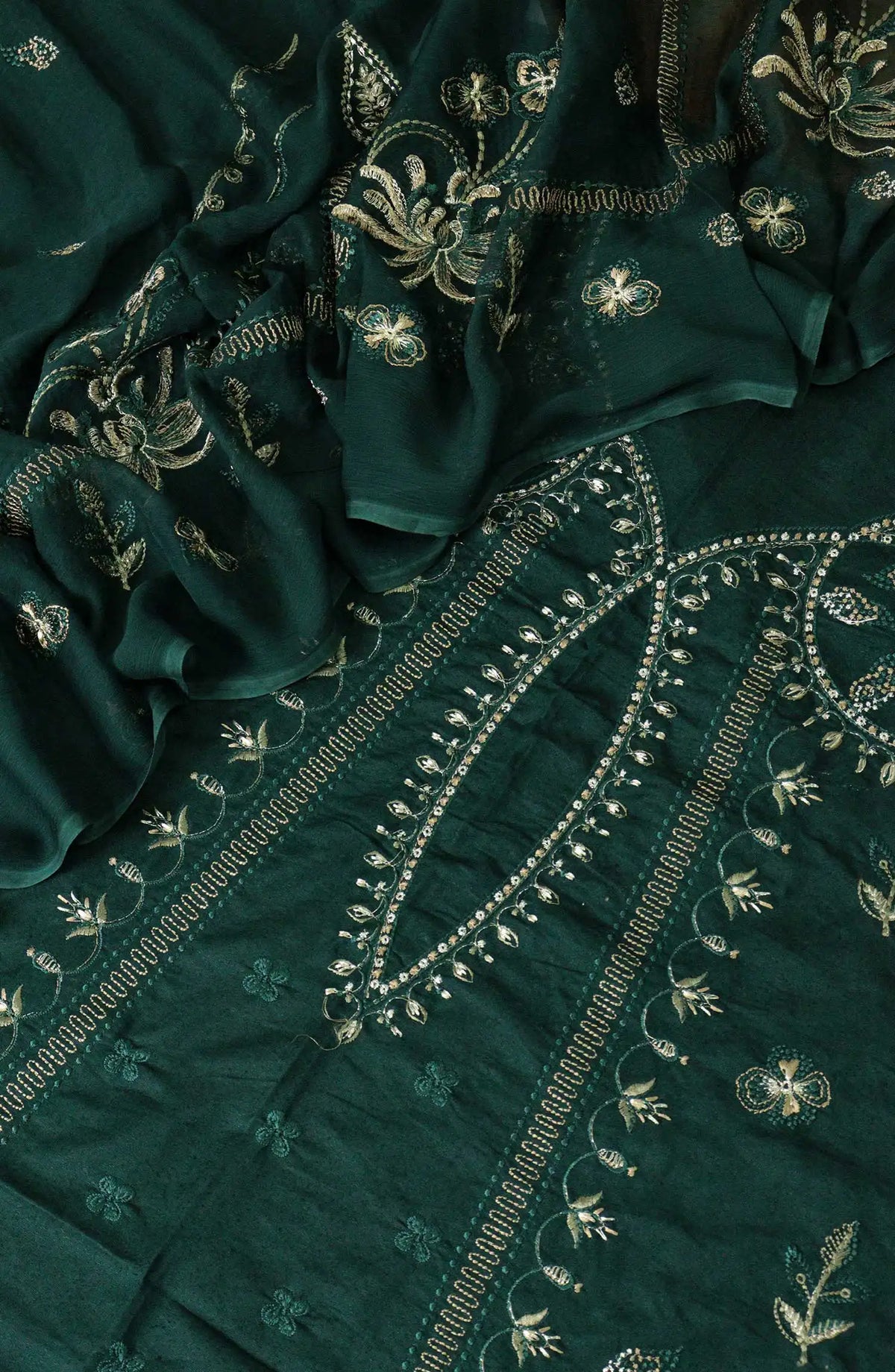 Exclusive Embroidered Karandi Collection by Marjjan - SKC 102 B
