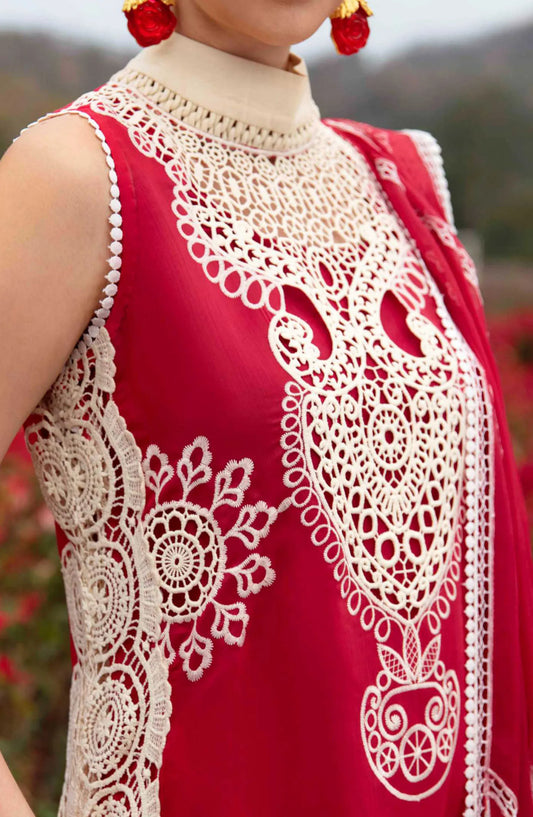 Formal Unstitched Luxury Lawn Collection 2024 - SL-01-24 Carnelian