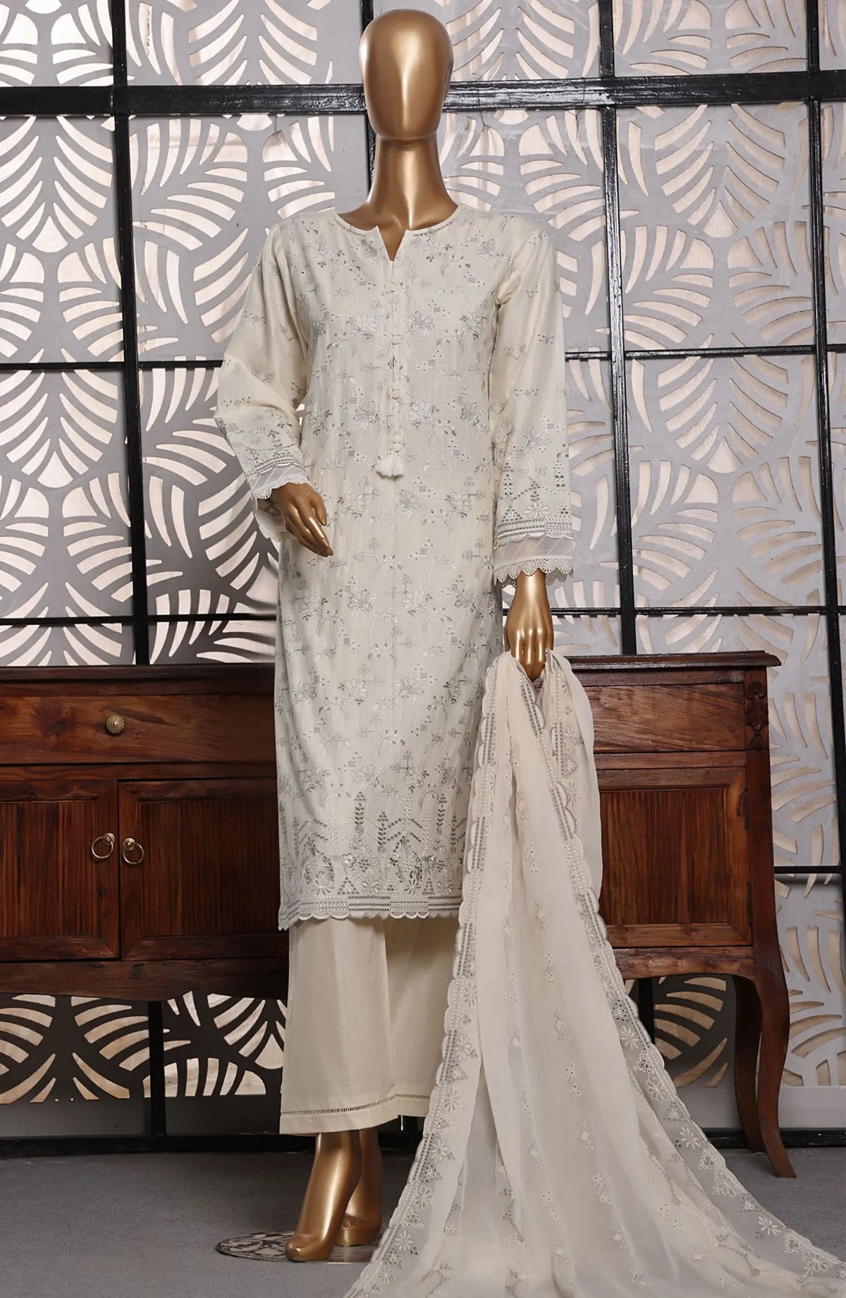 Sadabahar Lawnkari Cross Slub Collection 2024 - SLCS-05