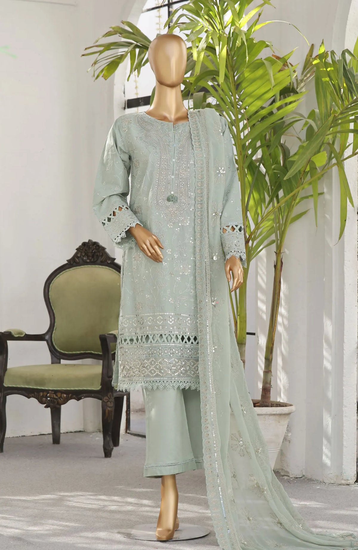 Sadabahar Lucknowi Chikankari Embroidered Collection 2024 - SLECE-02