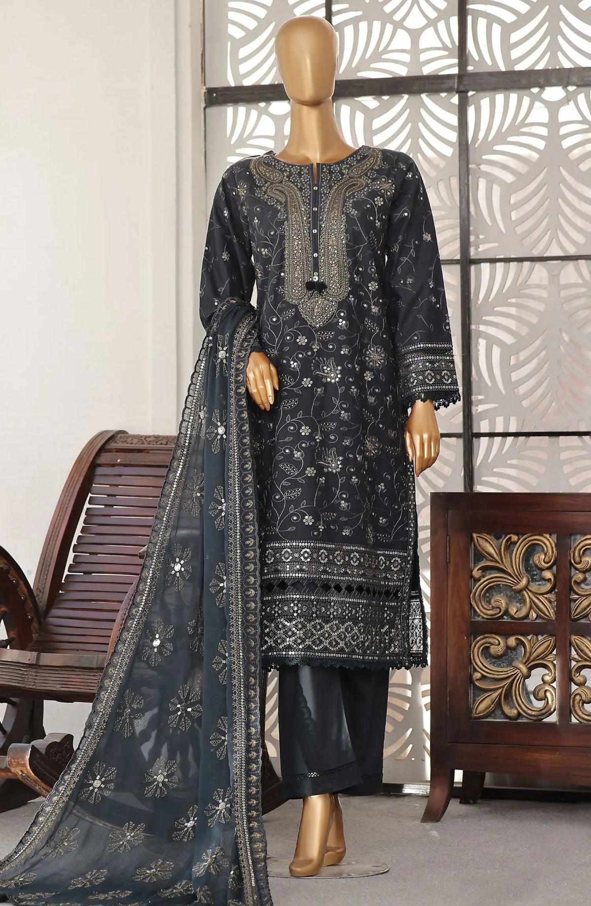 Sadabahar Lucknowi Chikankari Embroidered Collection 2024 - SLECE-04